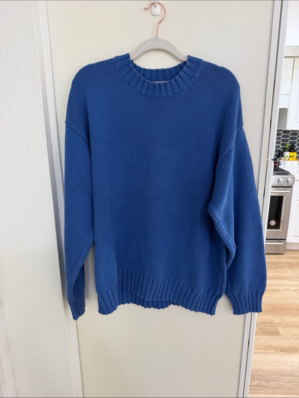 Banana Republic Men's Royal Blue Crewneck Organic Cotton Sweater | L
